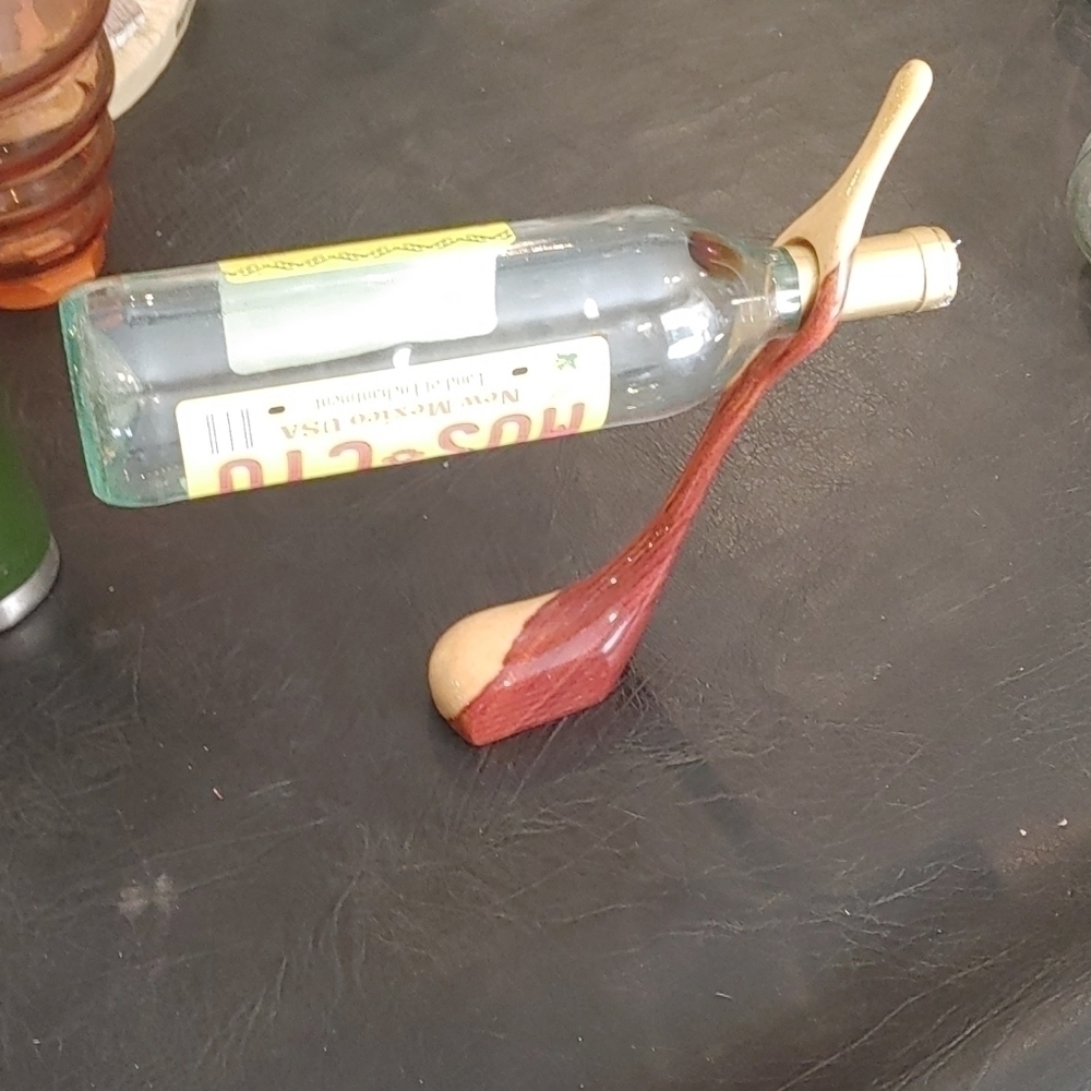 Vintage Wood Golf Club Wine Bottle Holder